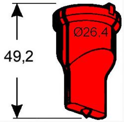 Langlochstempel Rote Serie Nr.4 16,0x26,0mm