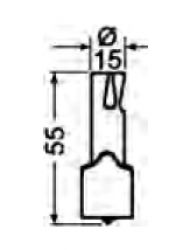 Langlochstempel Nr.56 7,5x21,0mm