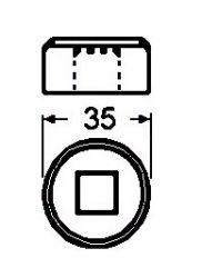 Vierkantmatrize Nr.57 12,7mm