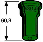 Rundstempel Grüne Serie Nr.5 29,5mm